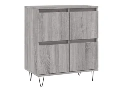 Buffet aparador cómoda armario unidad de almacenamiento organizador cocina salón salón juego de 2 sonoma madera gris 02_0036978