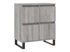 Buffet aparador cómoda armario unidad de almacenamiento organizador cocina salón salón juego de 2 sonoma madera gris 02_0036977