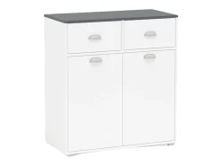 Buffet Bajo Asfeld 90x80x40 cm Blanco 2 Puertas 2 Cajones Cocina