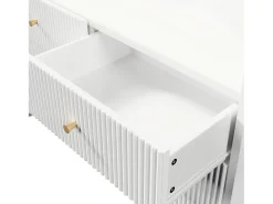 Buffet bajo con LED - con 6 cajones - blanco