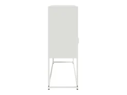 Buffet blanco de acero laminado en frío con 3 puertas y LED, 100,5x39x107 cm