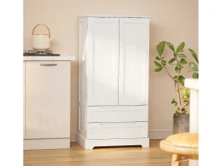 Buffet de cocina blanco con 2 cajones y 2 puertas
