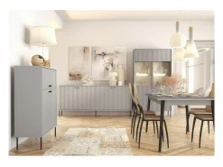 Buffet ISIS 4 puertas – Color gris – Estilo moderno – 207 cm