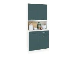 Buffet Oma haaus, Verde Petróleo/Blanco, L 84 cm