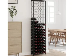 Buster Botellero para 95 botellas erro forjado negro 54x18x200 cm