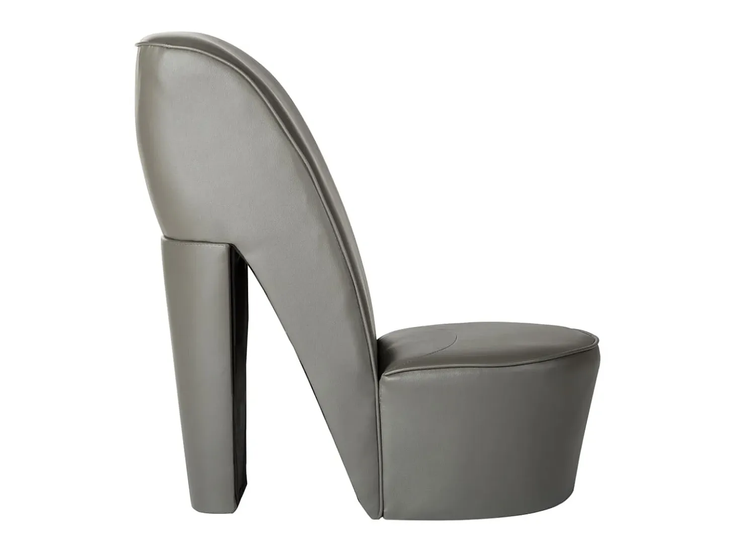 Butaca con forma de zapato de tacón cuero sintético gris ES41284
