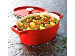 Cacerola Slow Cook Pyrex 5,8L hierro fundido rojo Ø33 cm