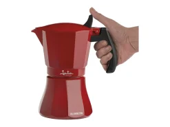 Cafetera de inducción Jata HCFA2006 6 tazas aluminio rojo Ø10 cm