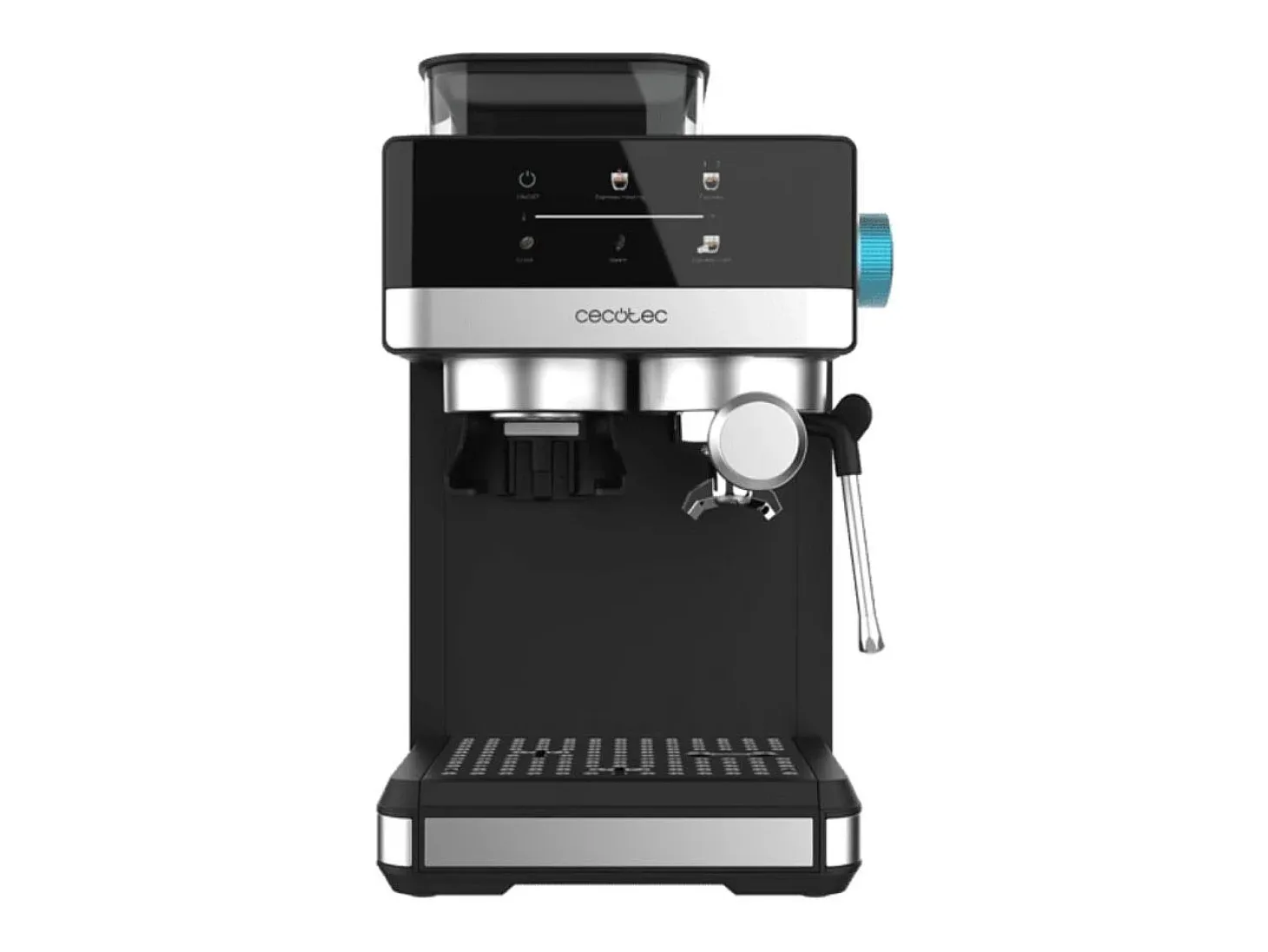 Cafetera Espresso Cecotec Power Espresso 20 Grind 1350W 1-2 tazas 1,7L negro