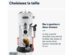 Cafetera espresso clásica - EC 685.W Estilo Dedica - Blanca