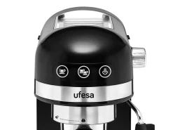 Cafetera espresso Ufesa Palermo 1350W 1,4L panel táctil 2 tazas negro