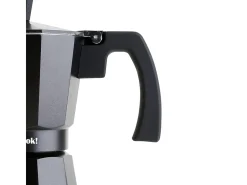 Cafetera italiana Wecook Luccia 9 tazas aluminio negro