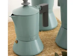 Cafetera Ozon Quid 6 tazas aluminio fundido verde
