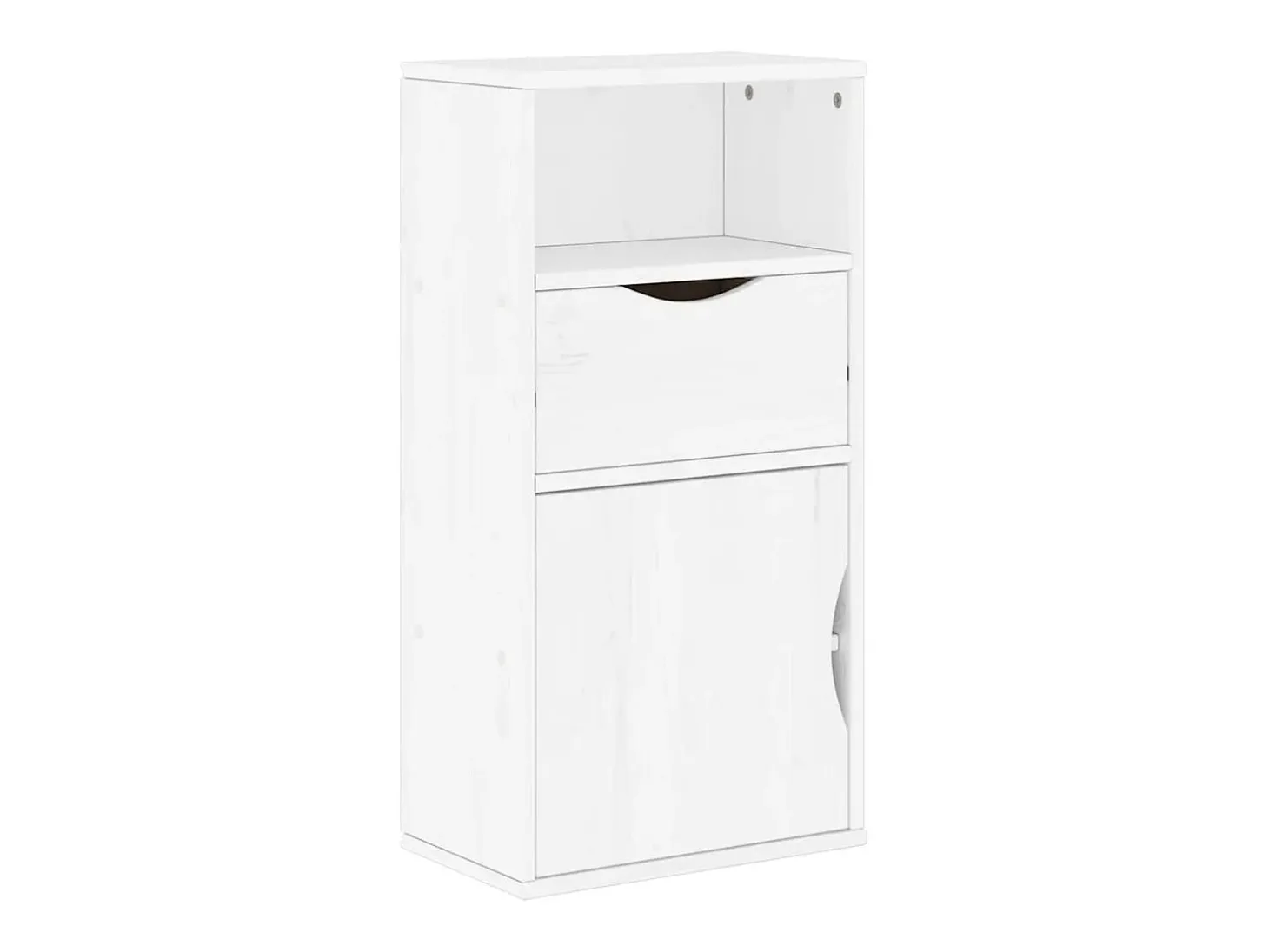 Cajonera auxiliar ODDA blanca 40x24x79 cm madera maciza de pino