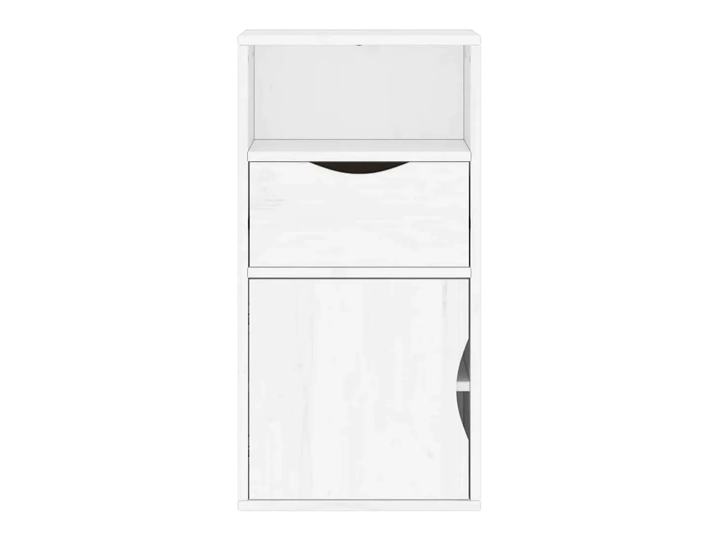 Cajonera auxiliar ODDA blanca 40x24x79 cm madera maciza de pino
