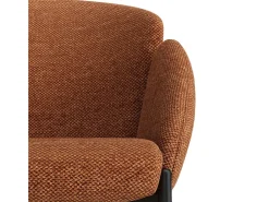 CANDICE-Silla de bar de tela terracota (x2)