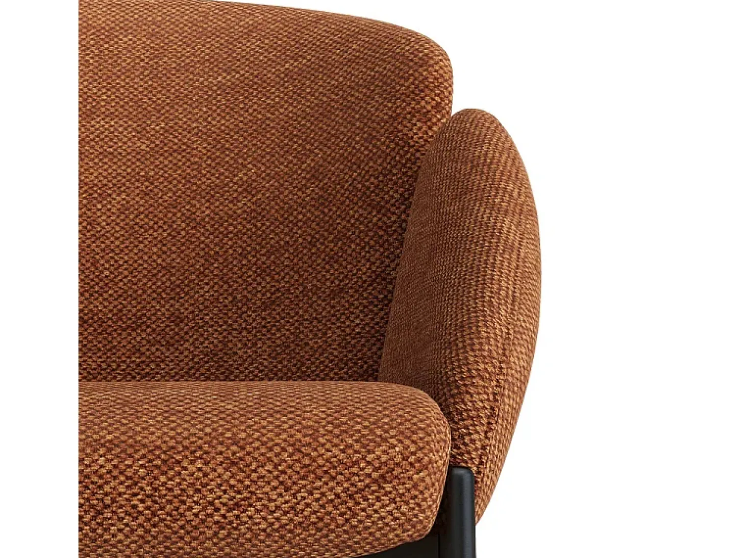 CANDICE-Silla de bar de tela terracota (x2)