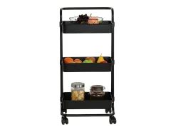 Carrito almacenaje cocina melamina/metal 42x84.5x38 cm