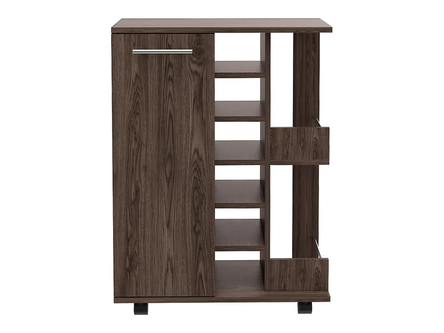 Carrito de Bar, Bar Cart, con botellero y ruedas