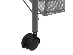 Carrito de cocina 5 niveles hierro gris 46x26x105 cm