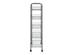Carrito de cocina 5 niveles hierro gris 46x26x105 cm