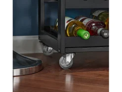 Carrito de Cocina Carrito de Servir con 3 Puertas y 1 cajón L67cmxH87cmxD38cm Negro FKW45-SCH SoBuy ES