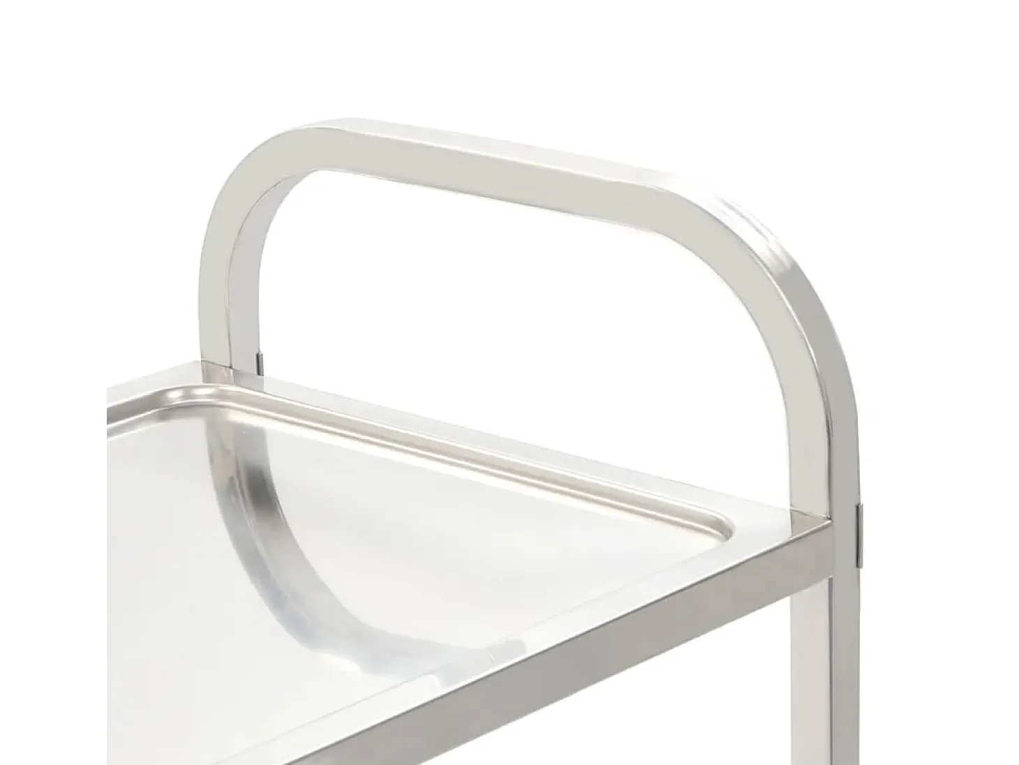 Carrito de cocina de 4 alturas acero inoxidable 107x55x125 cm
