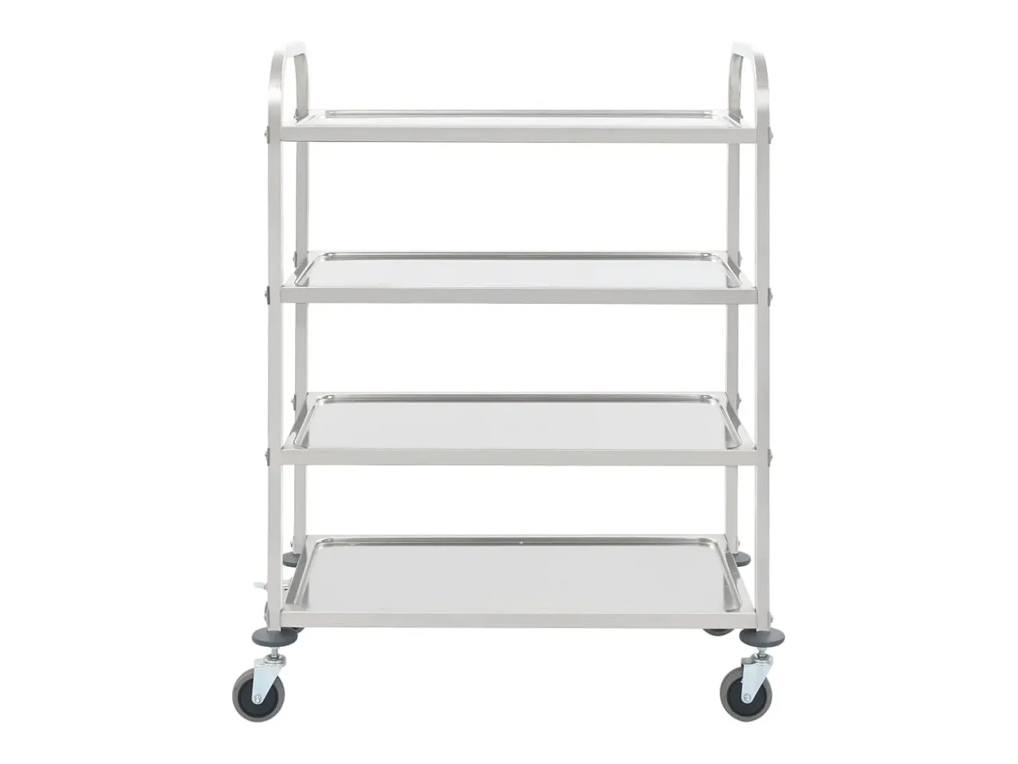 Carrito de cocina de 4 alturas acero inoxidable 107x55x125 cm