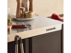 Carrito de cocina exterior de acero inoxidable de 94,5 cm con estante