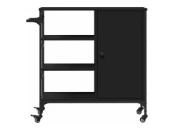 Carrito de cocina madera de ingeniería negro 87,5x38,5x84,5 cm