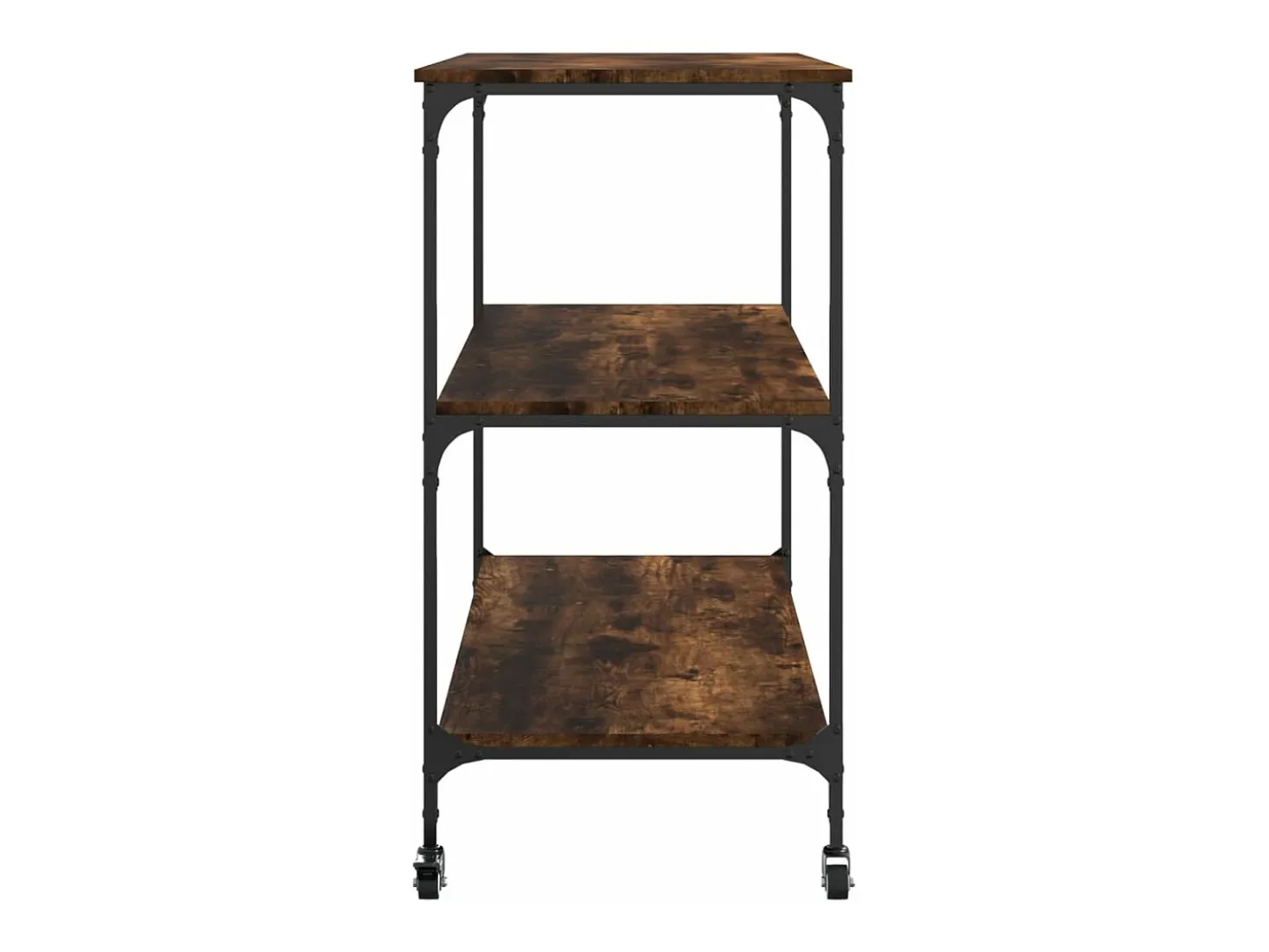 Carrito de cocina madera ingeniería roble ahumado 102x50x95 cm