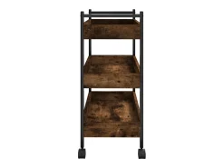 Carrito de cocina madera ingeniería roble ahumado 50x30x70 cm
