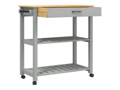 Carrito de cocina MONZA madera maciza de pino 84x40x88,5 cm