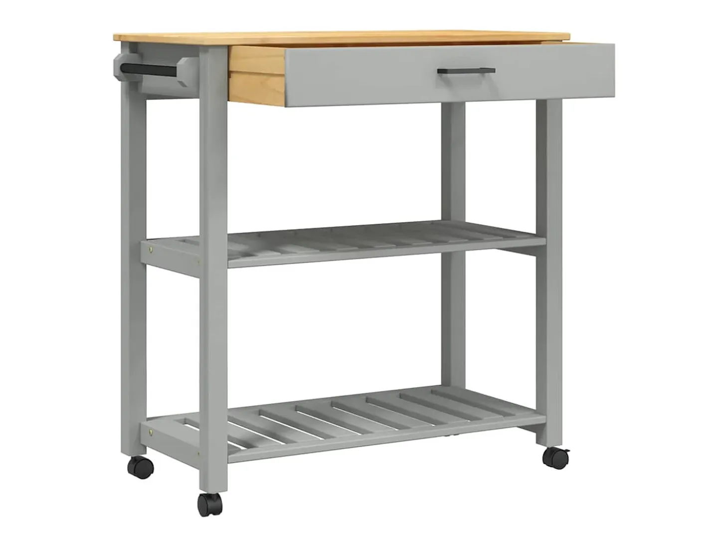 Carrito de cocina MONZA madera maciza de pino 84x40x88,5 cm