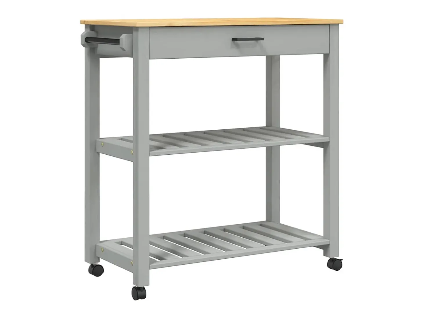 Carrito de cocina MONZA madera maciza de pino 84x40x88,5 cm