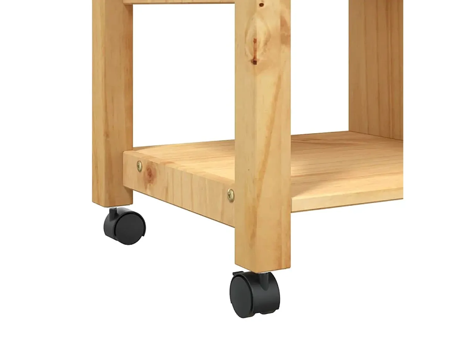 Carrito de cocina MONZA madera maciza de pino 84x40x88,5 cm
