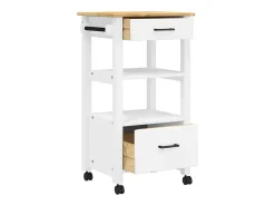 Carrito de cocina MONZA madera maciza de pino 48x40x88,5 cm