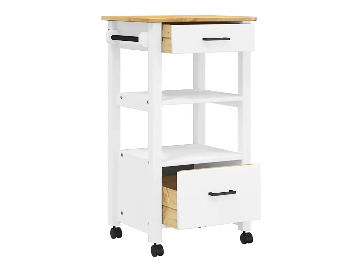 Carrito de cocina MONZA madera maciza de pino 48x40x88,5 cm