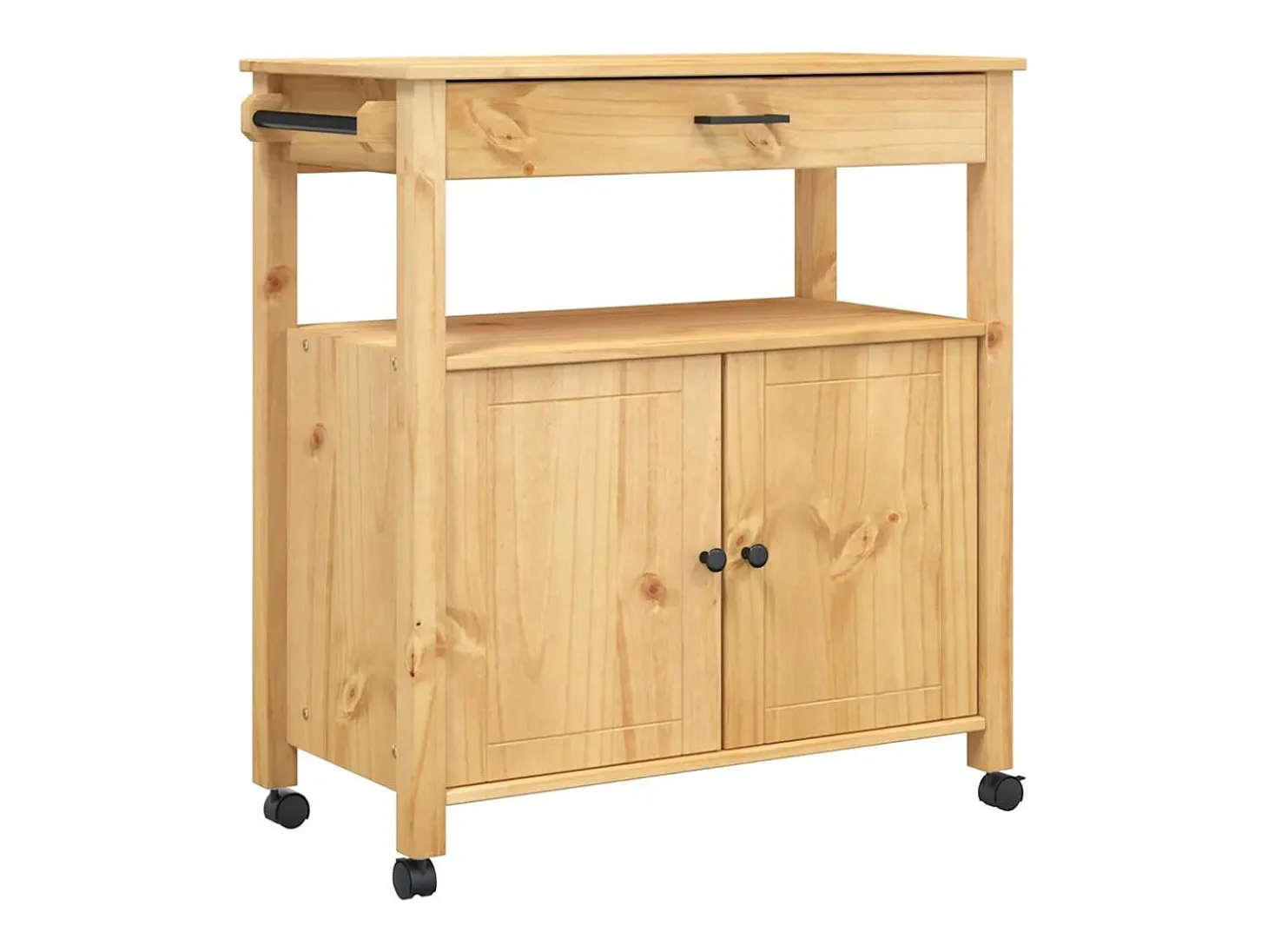 Carrito de cocina MONZA madera maciza de pino 84x40x88,5 cm