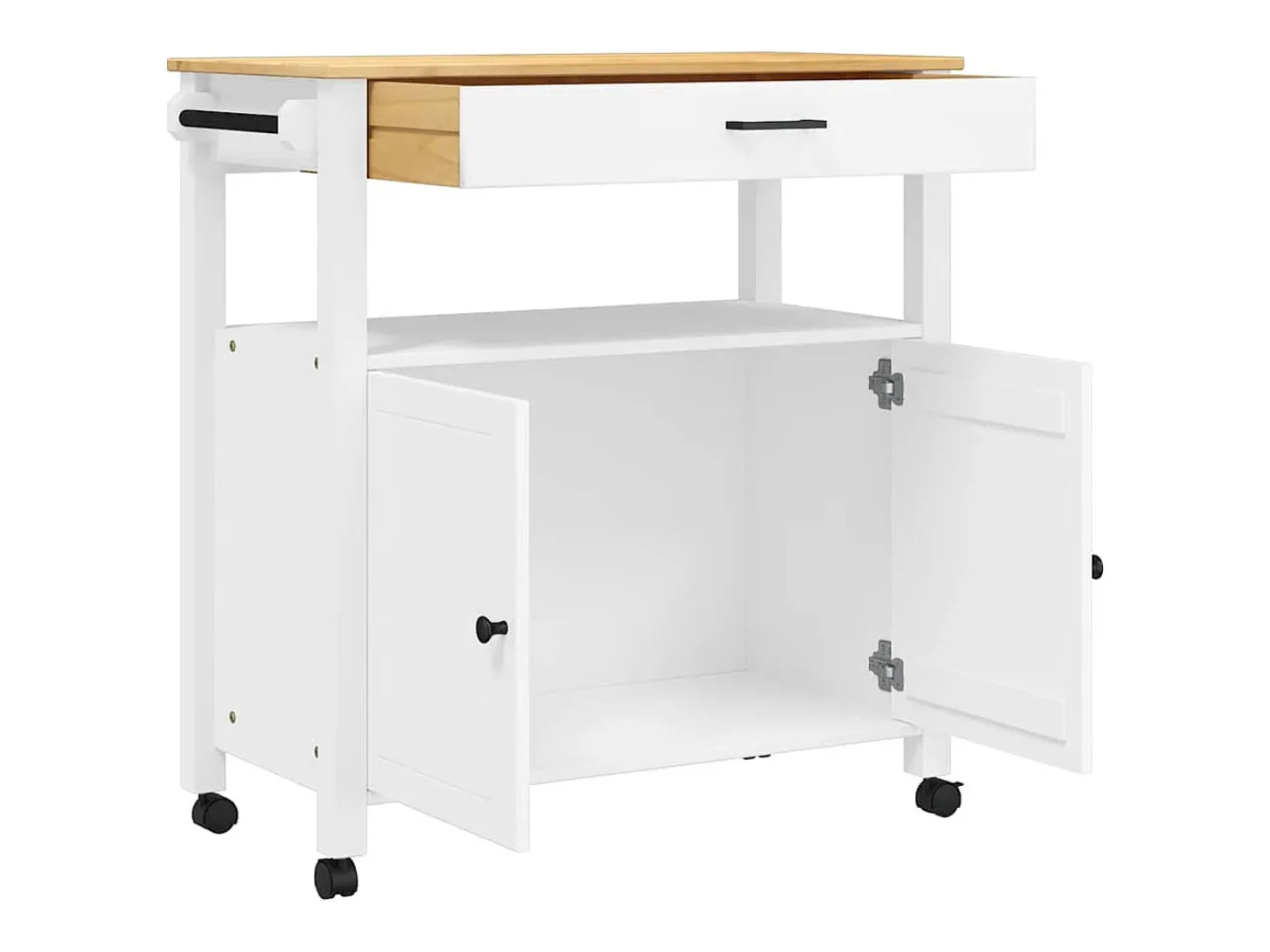 Carrito de cocina MONZA madera maciza de pino 84x40x88,5 cm