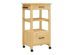 Carrito de cocina MONZA madera maciza de pino 48x40x88,5 cm