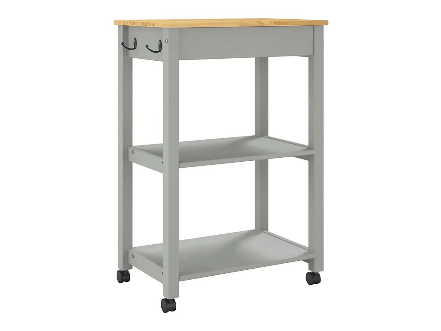 Carrito de cocina MONZA madera maciza de pino 60x40x88,5 cm