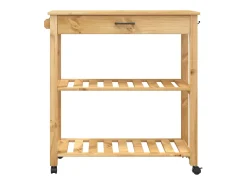 Carrito de cocina MONZA madera maciza de pino 84x40x88,5 cm