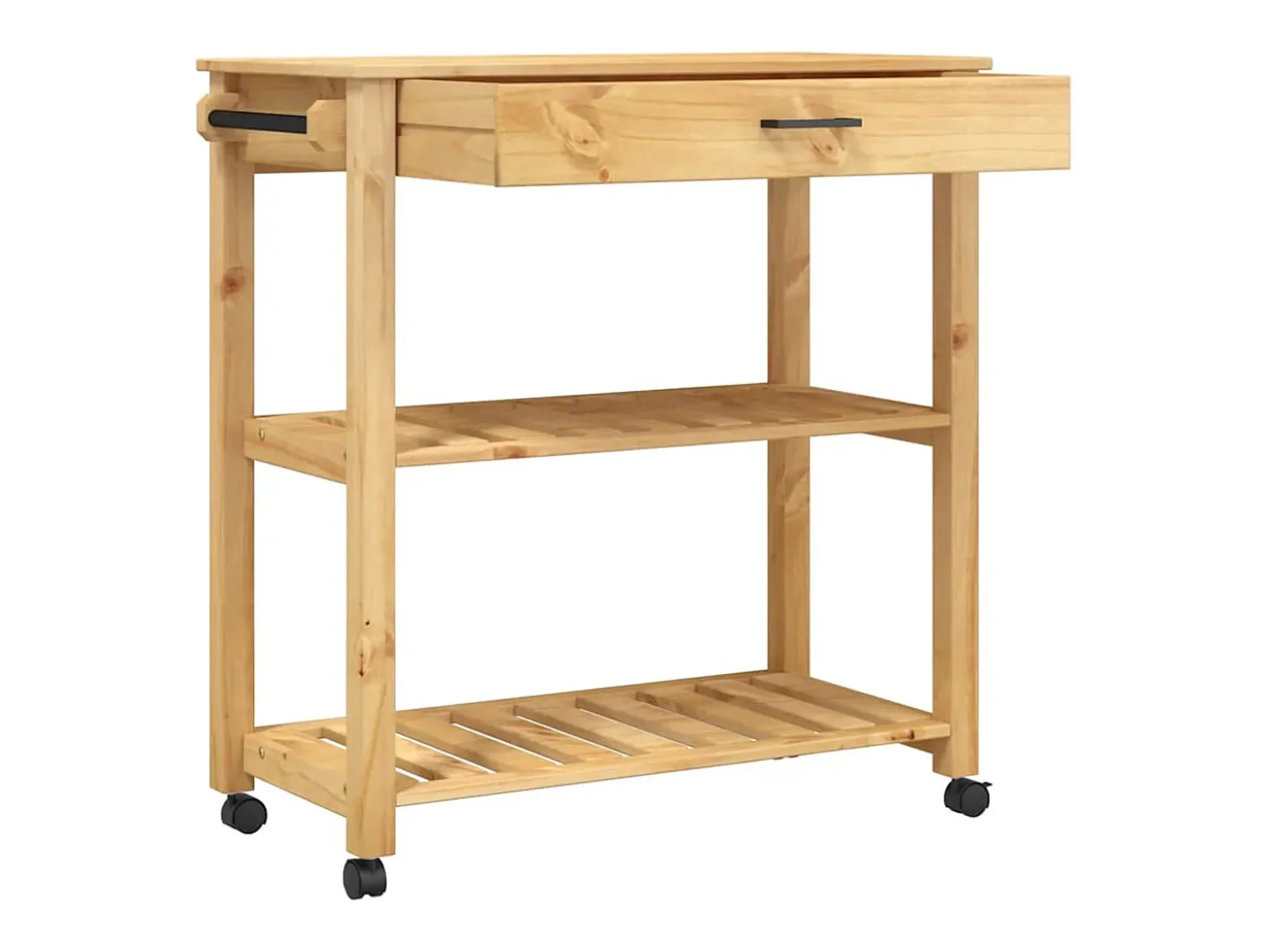 Carrito de cocina MONZA madera maciza de pino 84x40x88,5 cm