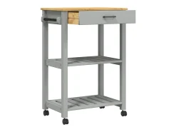 Carrito de cocina MONZA madera maciza de pino 60x40x88,5 cm