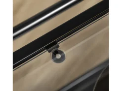 Carrito de cocina móvil de 2 niveles, estructura de metal negro, tapa de cristal templado, ruedas con freno (75x40x80cm)