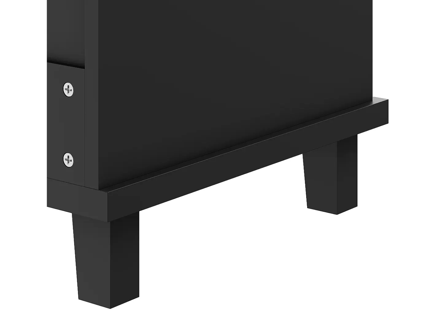 Carrito de cocina móvil de madera con 1 puerta y 5 cajones, aparador con almacenaje 134x46x92 cm - negro