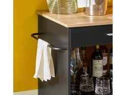 Carrito de Servicio Camarera Multiusos Mueble con Estante Lateral Puertas Cajones Porta Paños de Cocina 82 x 46 x 88 cm FKW113-SCH SoBuy ES