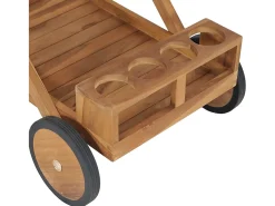 Carrito del té de madera maciza de teca