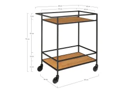 Carrito Vita, Marrón, 68x40x79 cm, Kendra Home